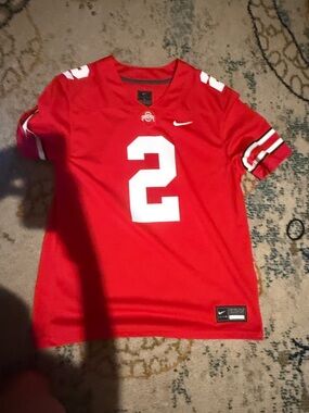 Nike Red Kids Football Jersey with White #2